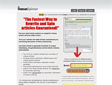 Tablet Screenshot of humanspinner.com